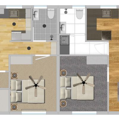 56A Elizabeth - Ground Floor - 2D colour Floor Plan